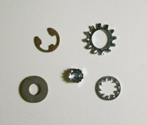 sprockets, washers