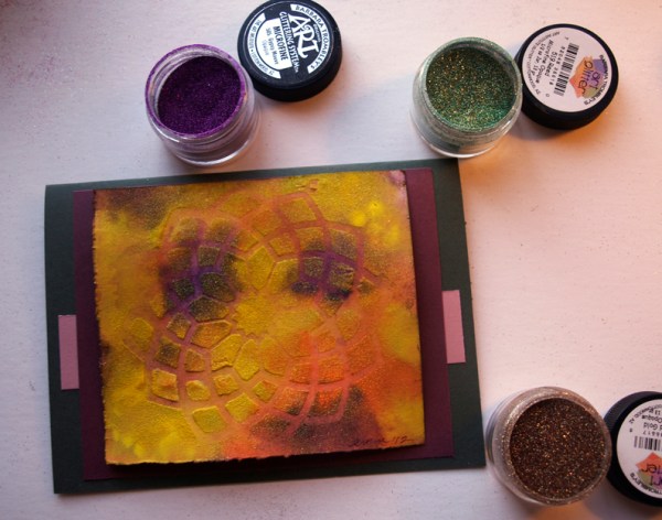 Art Glitter - Dreamweaver Stencil - Acrylic Paint Design by Emily M. Miller