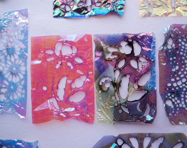 Dreamweaver Stencils and Art Glitter Fantasy Film Melting Technique