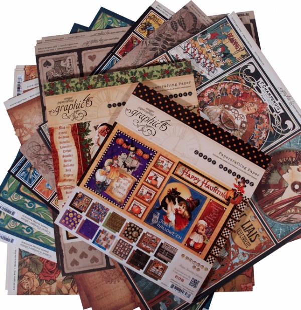 Graphic 45 Papers swap with Art Glitter for July 2012 Blog Hop